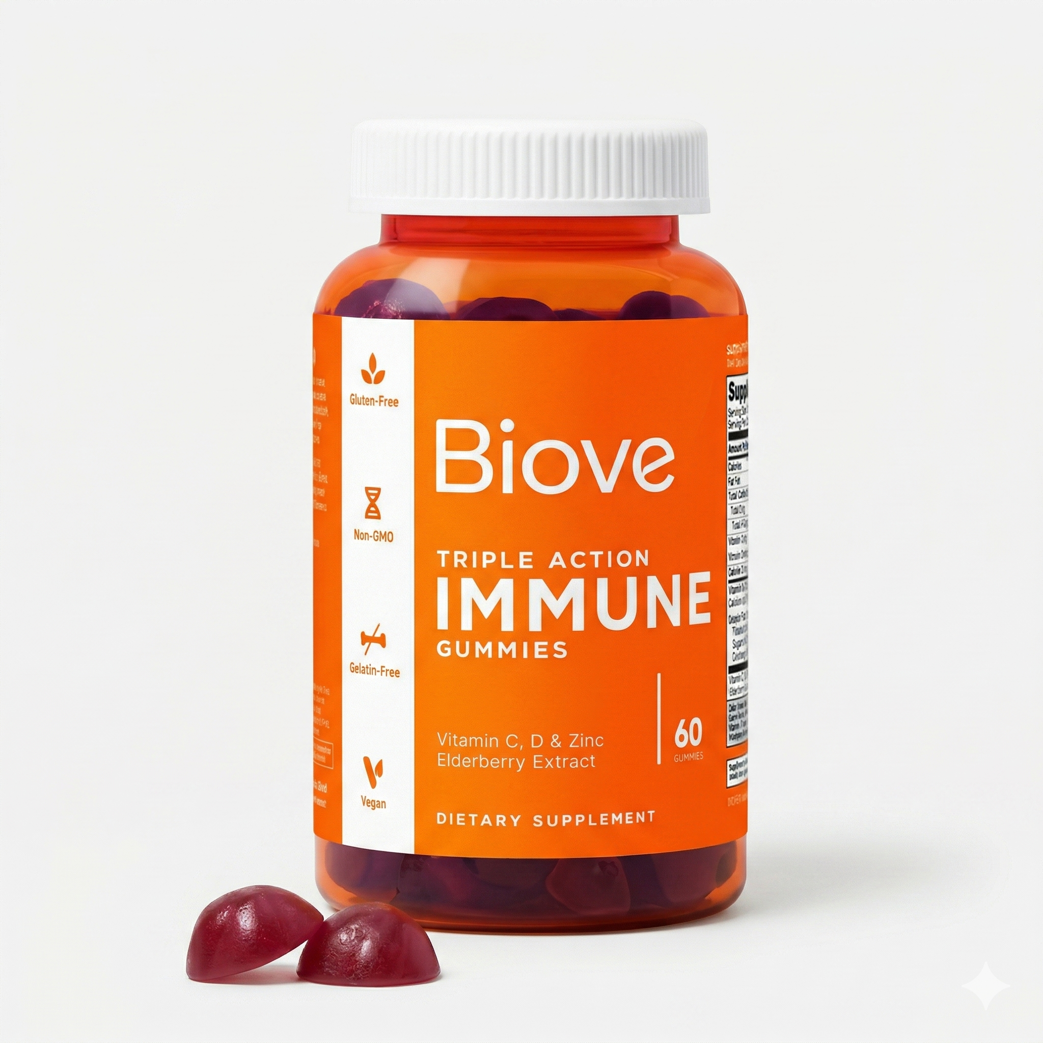Gummies Immunité Triple Action (60 capsules)